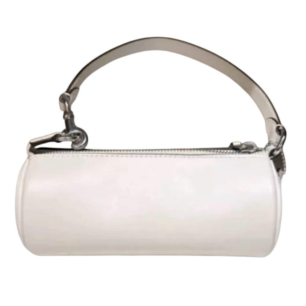 NWT Coach Nolita Mini Barrel Leather Shoulder Bag Chalk with Silver Ha… - Picture 3 of 7
